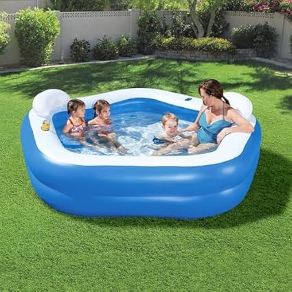 Bestway Family Paddling Pool Inflatable Swimming Pool with Built-in Seats