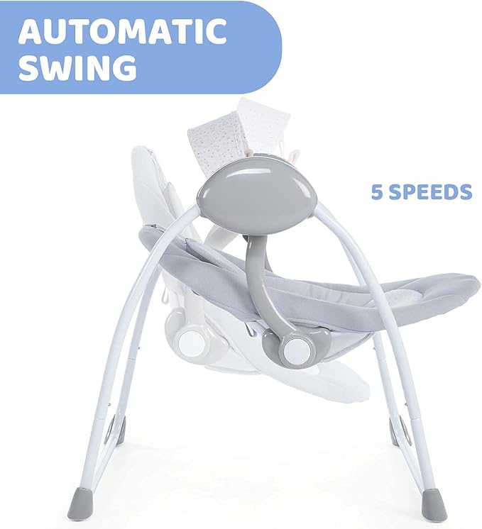 Chicco Relax & Play Swing for Babies, Cool Grey
