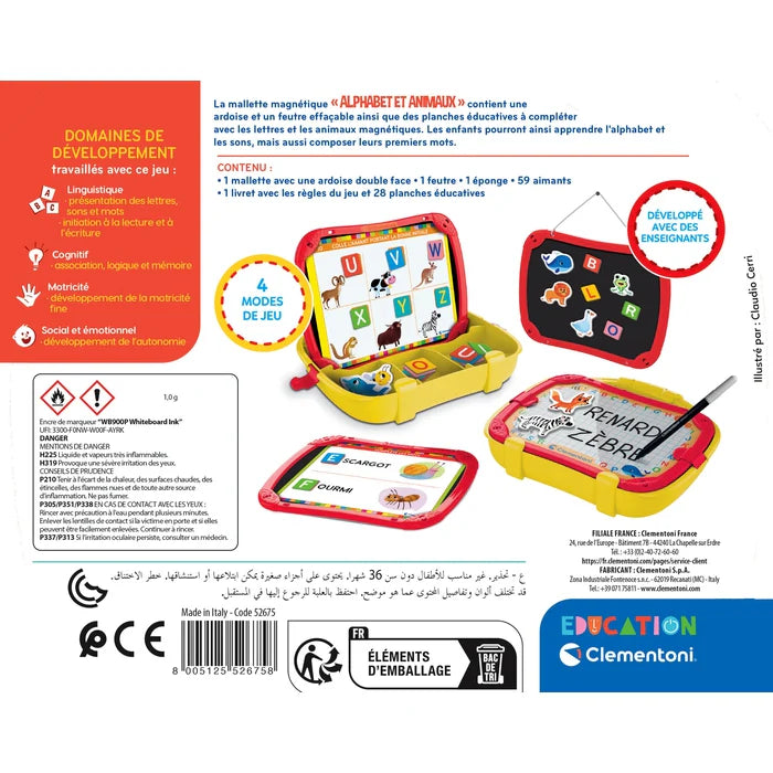 Mallette magnétique - Alphabet et animaux
