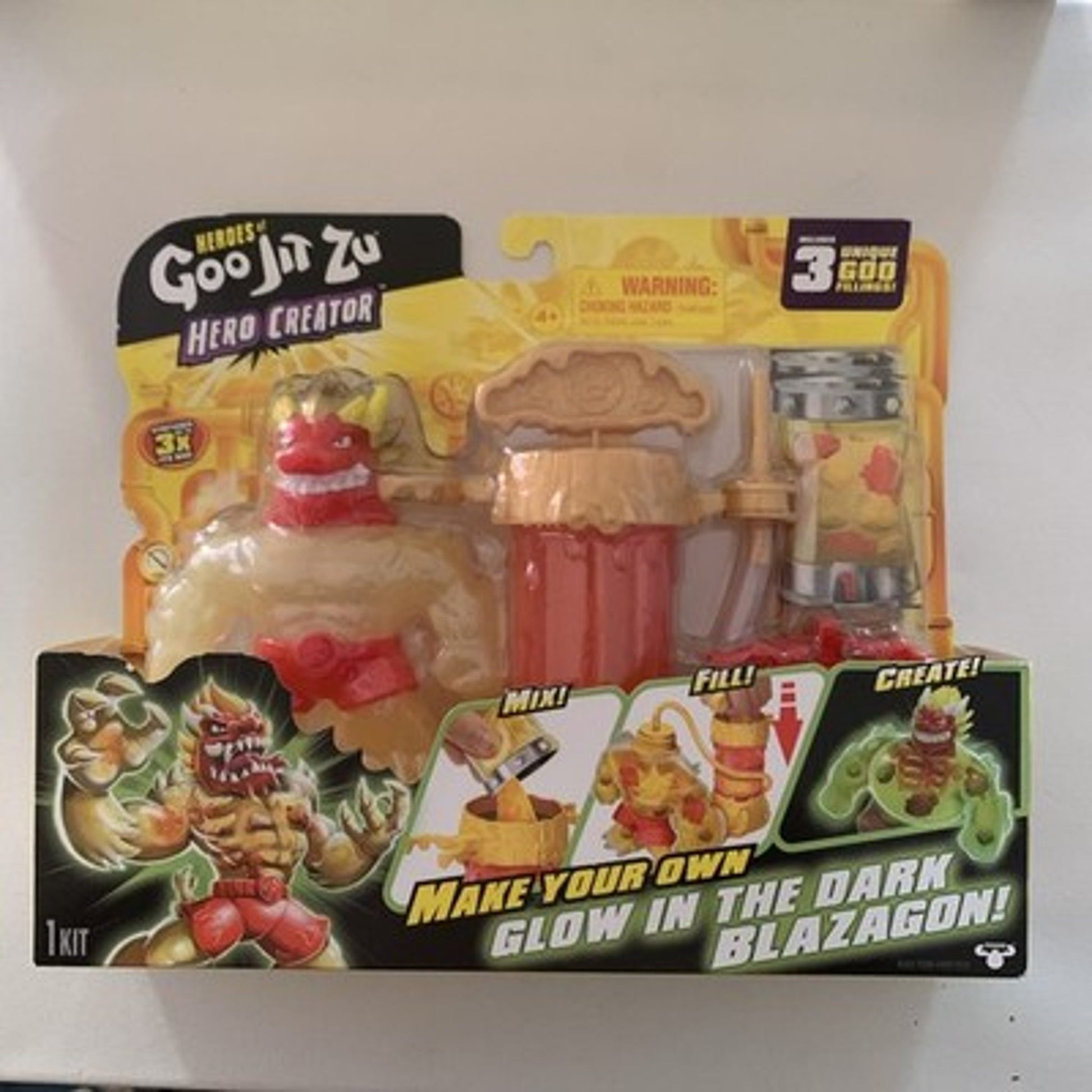 Goo Jit Zu Blazagon Hero Creator Figure Set Glow-in-the-Dark by Goo Jit Zu