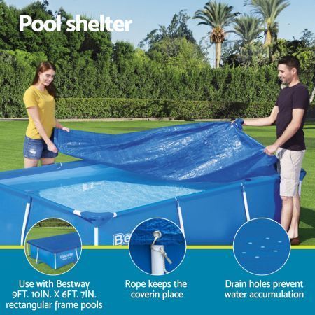 Bestway Above Ground Swimming Pool Cover 3x2.01m PE Blanket by Bestway