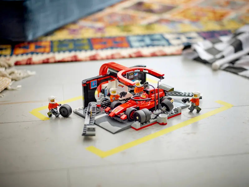 LEGO F1 Pit Stop & Pit Crew with Ferrari Car (60443)