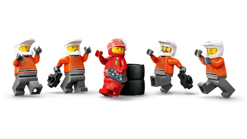 LEGO F1 Pit Stop & Pit Crew with Ferrari Car (60443)