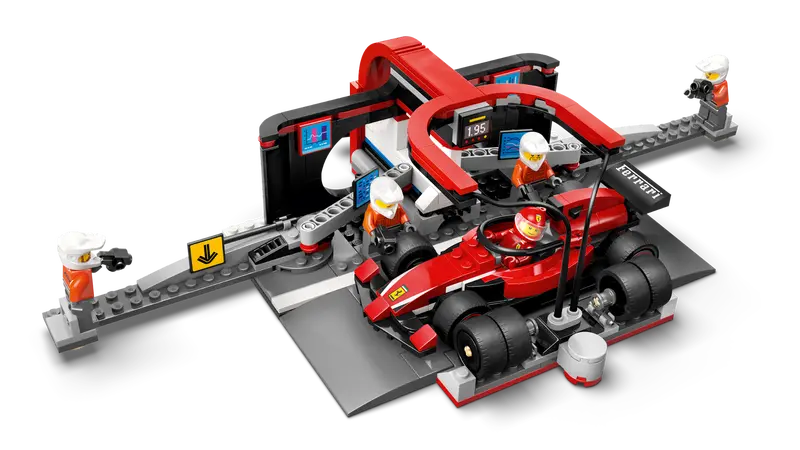 LEGO F1 Pit Stop & Pit Crew with Ferrari Car (60443)
