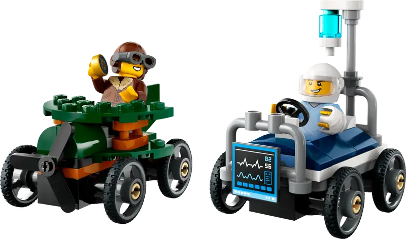 LEGO City Airplane vs. Hospital Bed Race Car Pack (60459)
