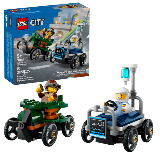 LEGO City Airplane vs. Hospital Bed Race Car Pack (60459)