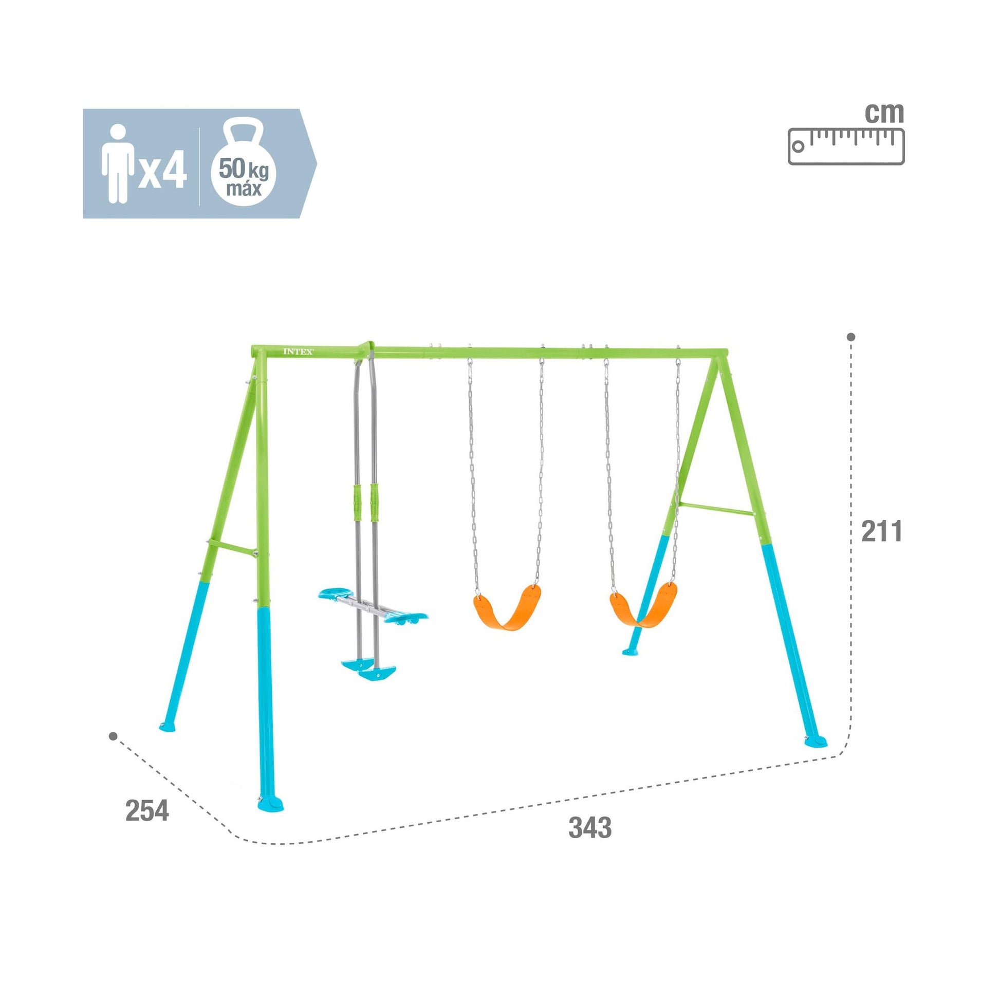 Intex Double Swing Set with Seesaw by Intex