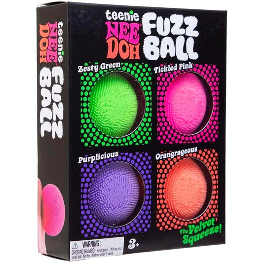 NeeDoh Teenie Needoh Fuzzball 4 Pack by Schylling