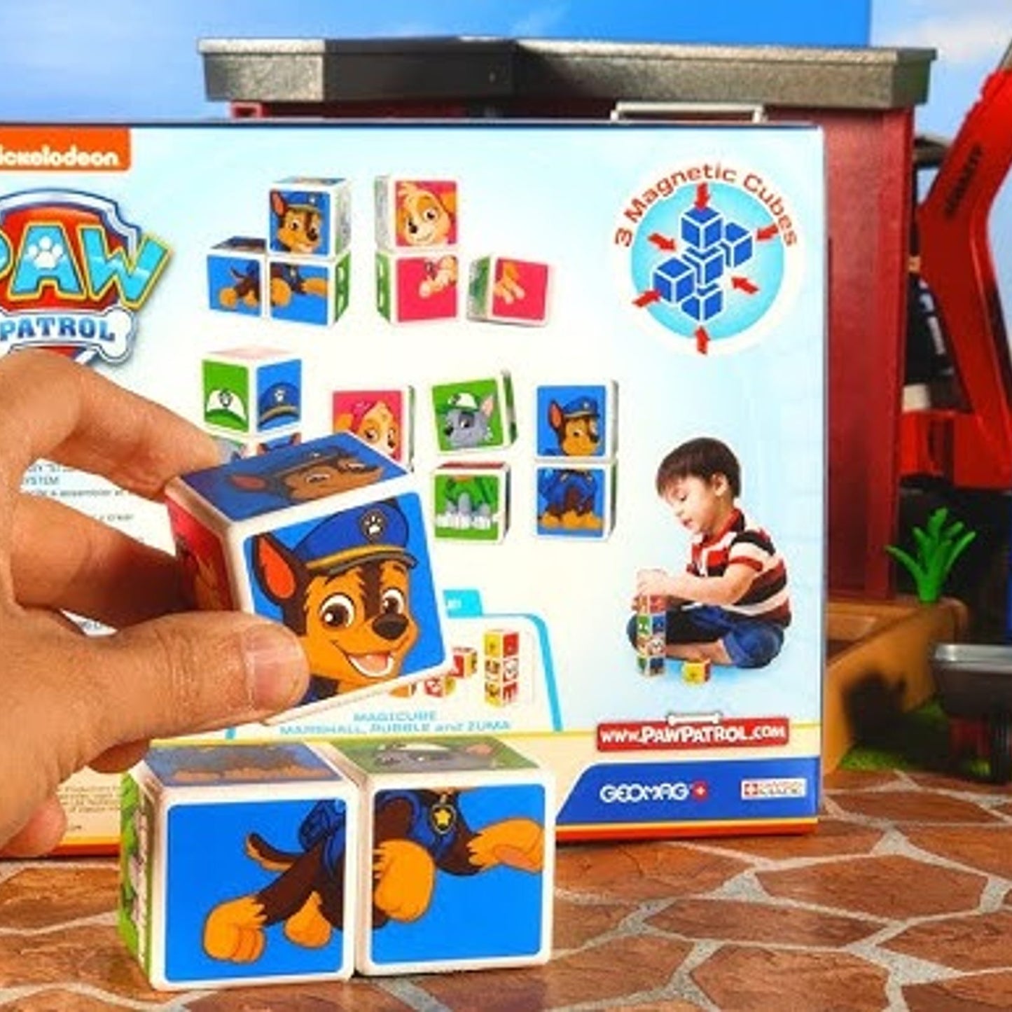 Geomag MAGICUBE Paw Patrol Construction Toy, 3 Cubes by Geomag