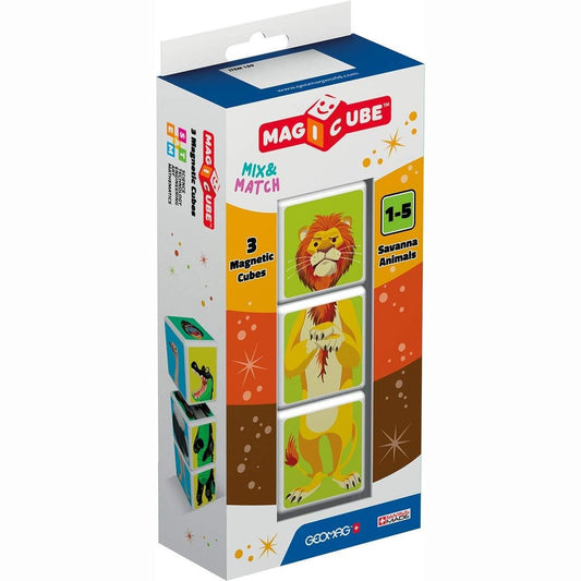Geomag Magicube Mix & Match Savanna Animals by Geomag