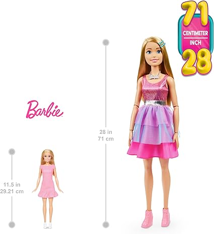 Large Barbie Doll with Blond Hair, 28 Inches Tall
