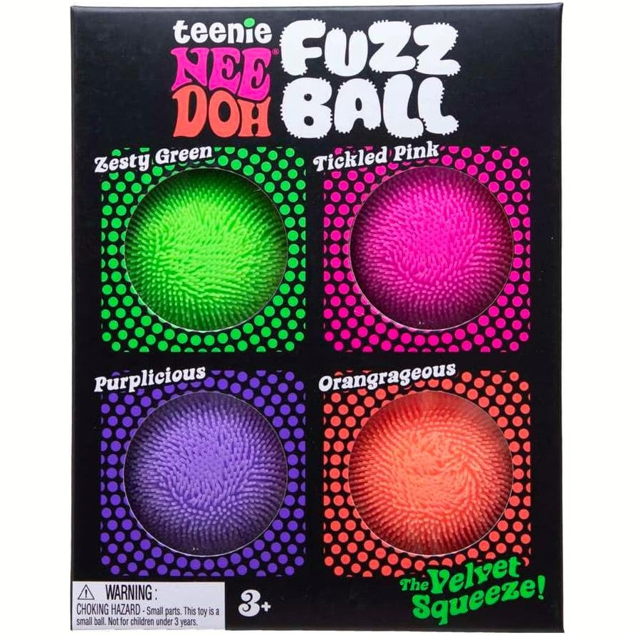 NeeDoh Teenie Needoh Fuzzball 4 Pack by Schylling