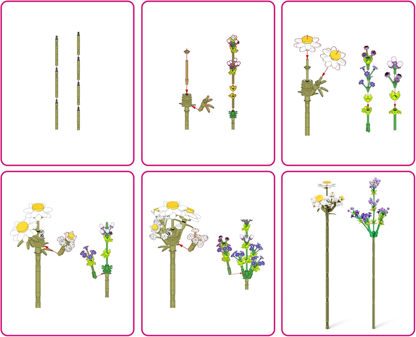 MAX Premium Flowers Building Bricks Collection