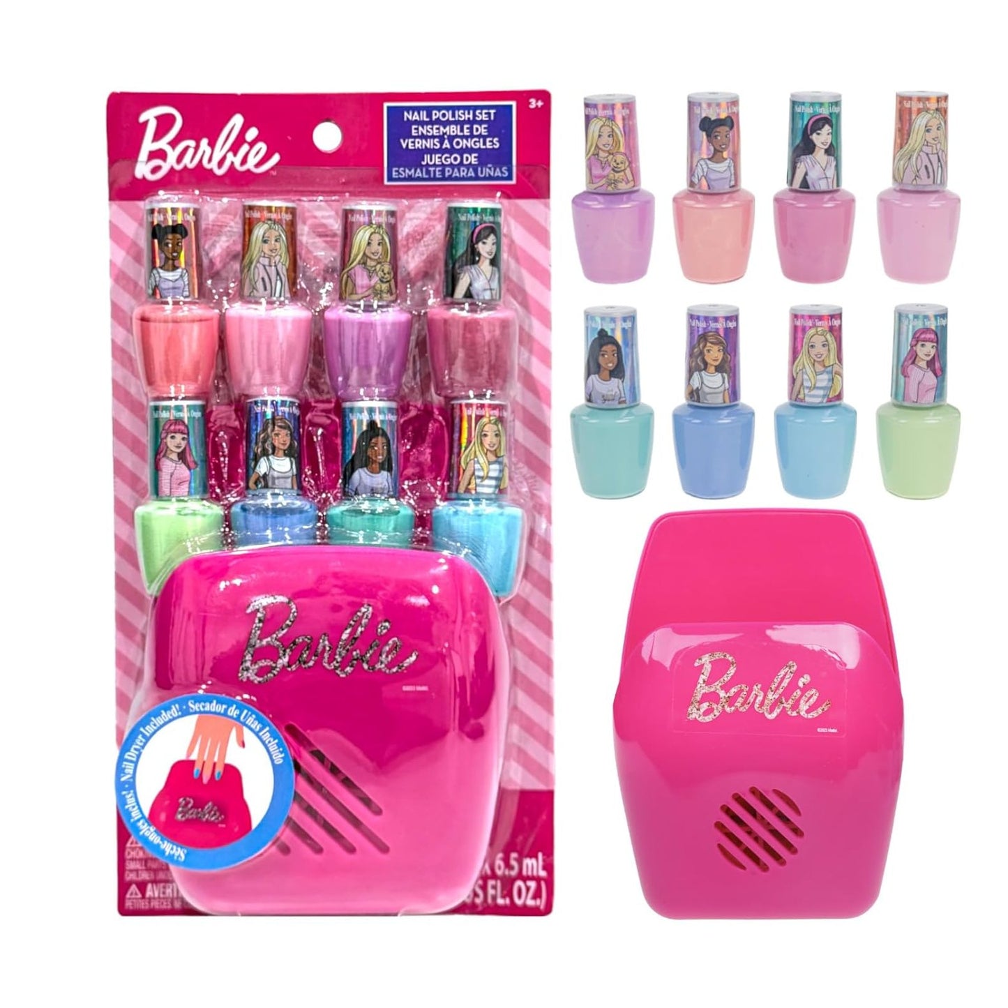 Townley Girl Barbie Peel-Off Nail Polish Set with Dryer by Townley Girl
