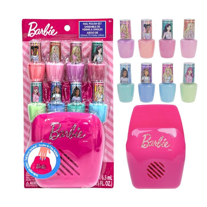 Townley Girl Barbie Peel-Off Nail Polish Set with Dryer