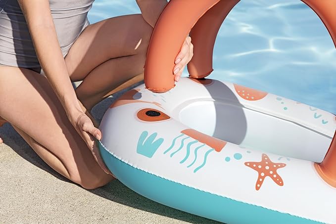 Bestway UV Care Comfort Plush Shaded Baby Boat Sea Animals 84X67cm
