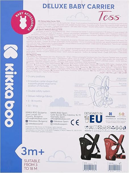 KIKKA BOO Baby Carrier Tess Black
