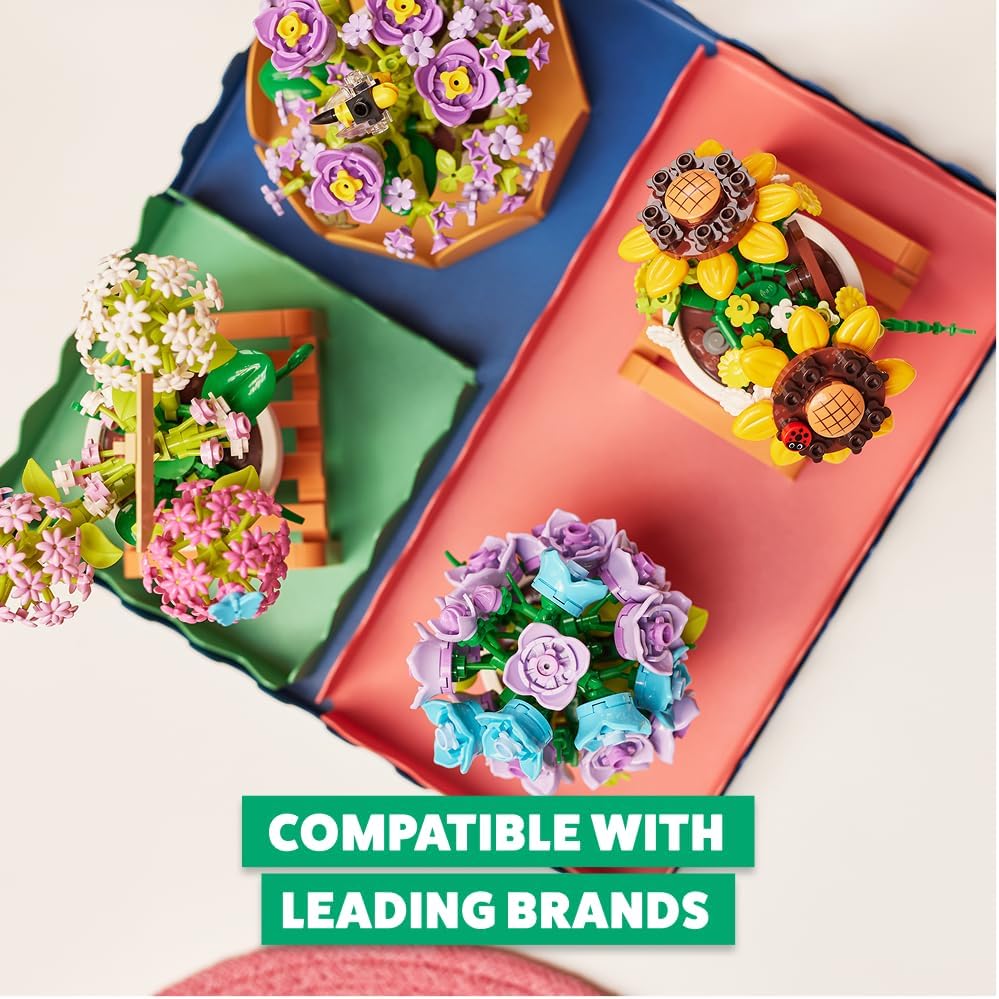 MAX Premium Garden Pot Plants Building Bricks Collection