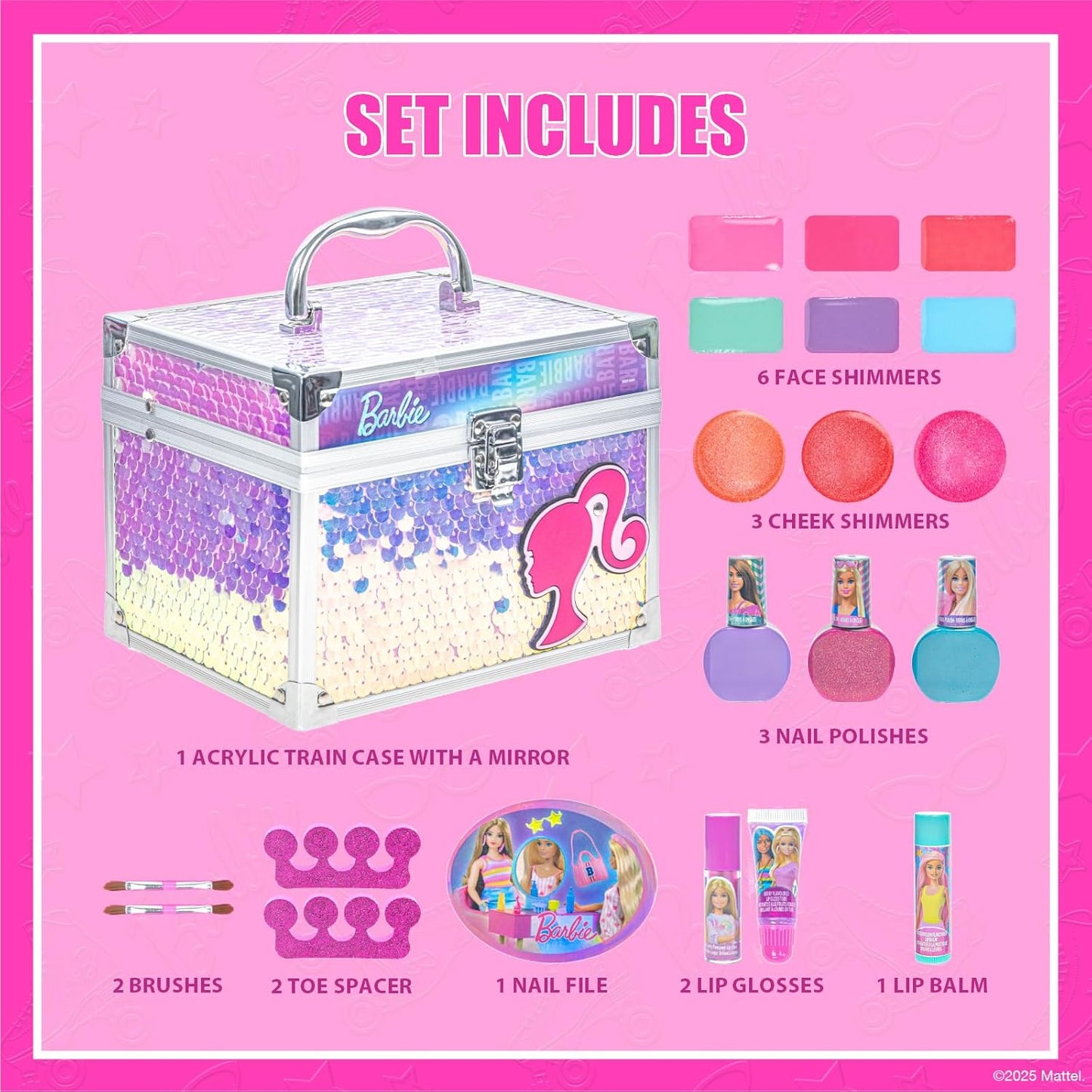 Townley Barbie Train Case Makeup Set by Townley Girl