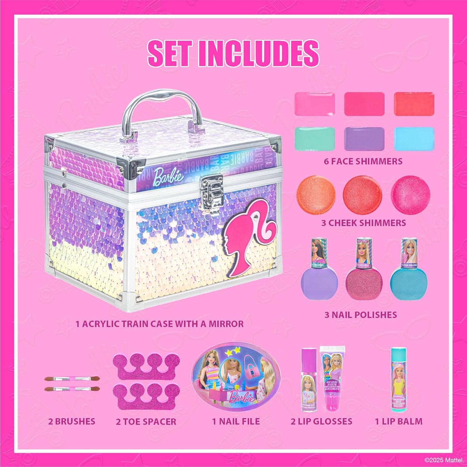 Townley Barbie Train Case Makeup Set by Townley Girl