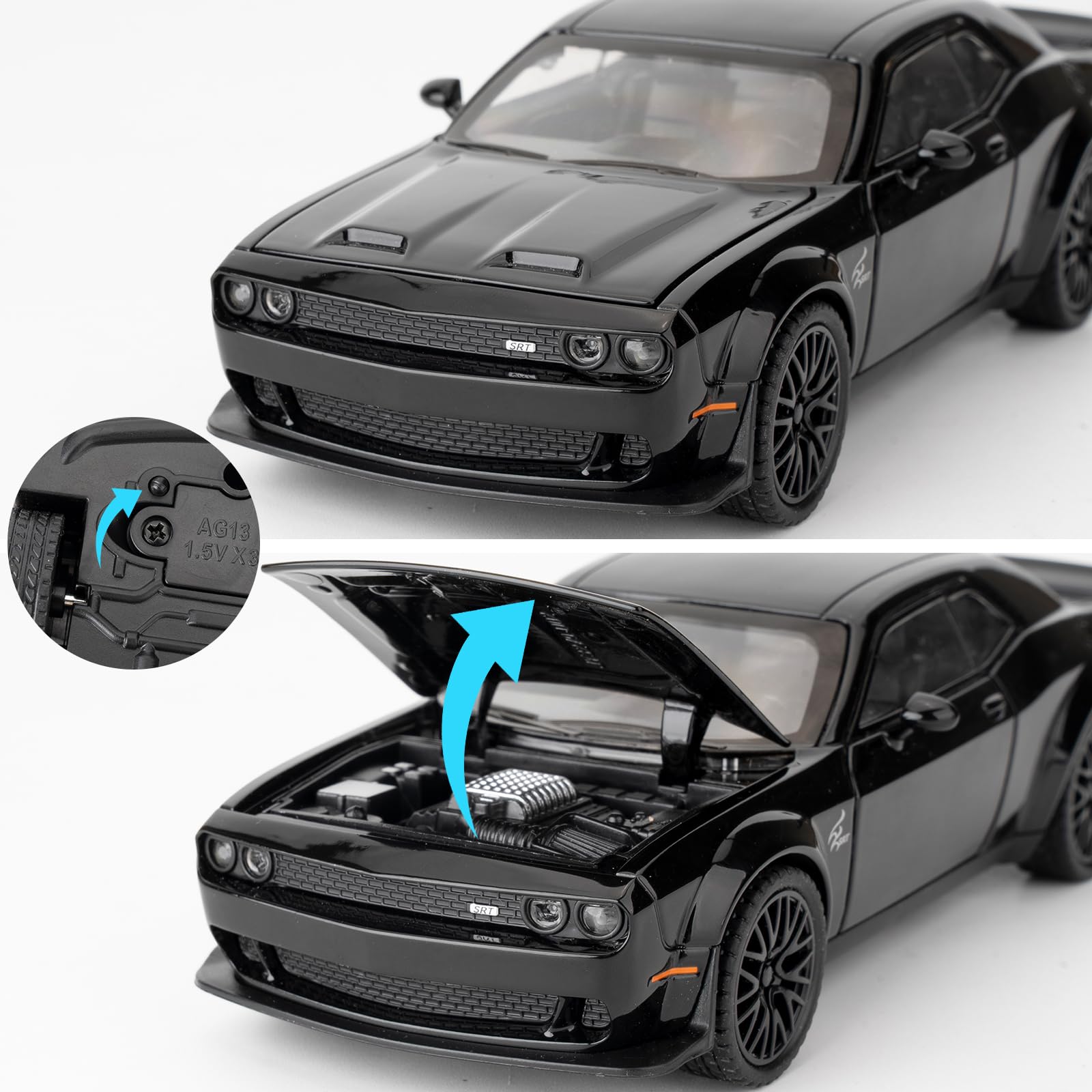 Dodge Challenger SRT 1:24 Die-Cast Car by CHE ZHI