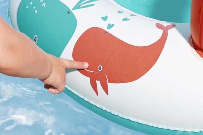Bestway UV Care Comfort Plush Shaded Baby Boat Sea Animals 84X67cm