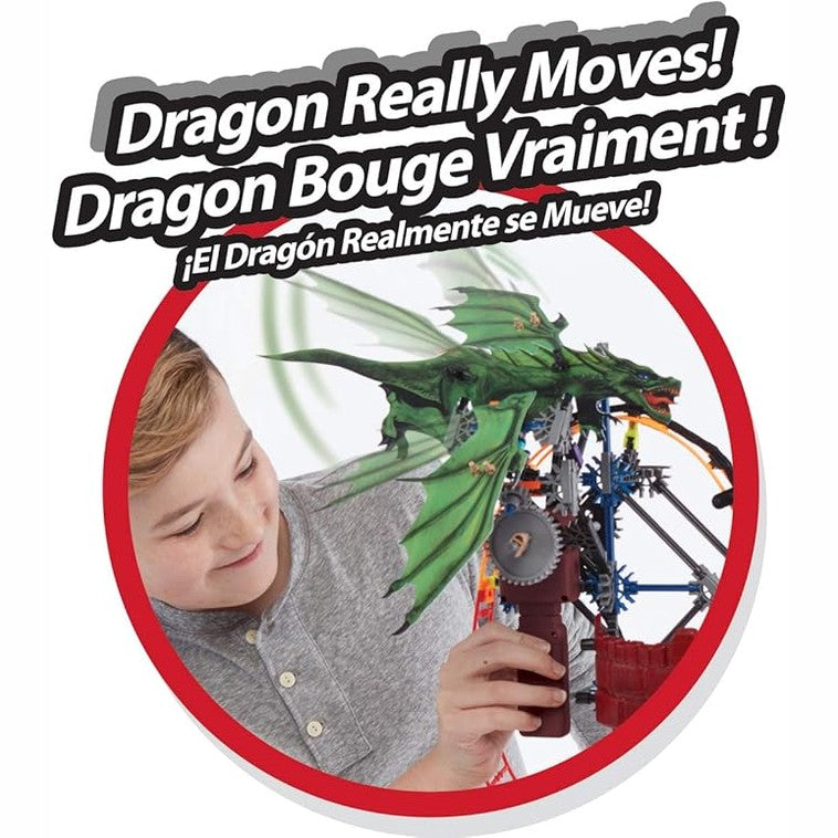K'NEX Dragon's Revenge Roller Coaster Set, 578 Parts by Basic Fun