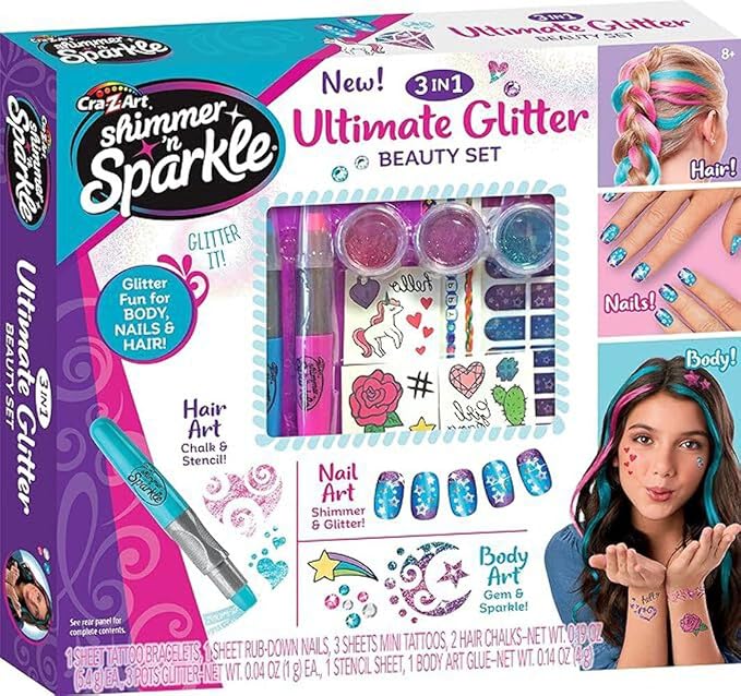 Cra-Z-Art Shimmer 'n Sparkle Ultimate Glitter Beauty Kit by Cra-Z-Art