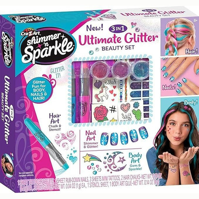 Cra-Z-Art Shimmer 'n Sparkle Ultimate Glitter Beauty Kit