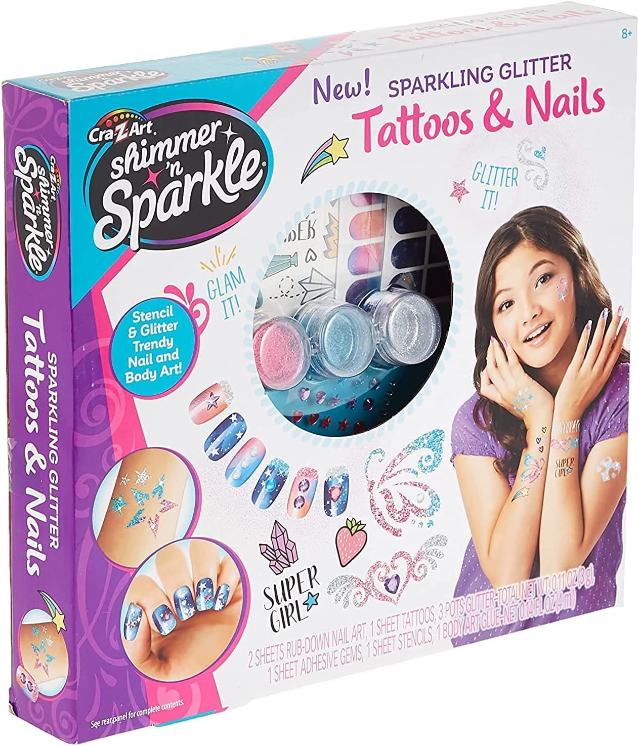CRA-Z-ART Shimmer N Sparkle: DIY Glitter Tattoos & Nails by Cra-Z-Art