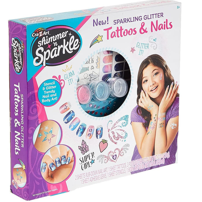 CRA-Z-ART Shimmer N Sparkle: DIY Glitter Tattoos & Nails