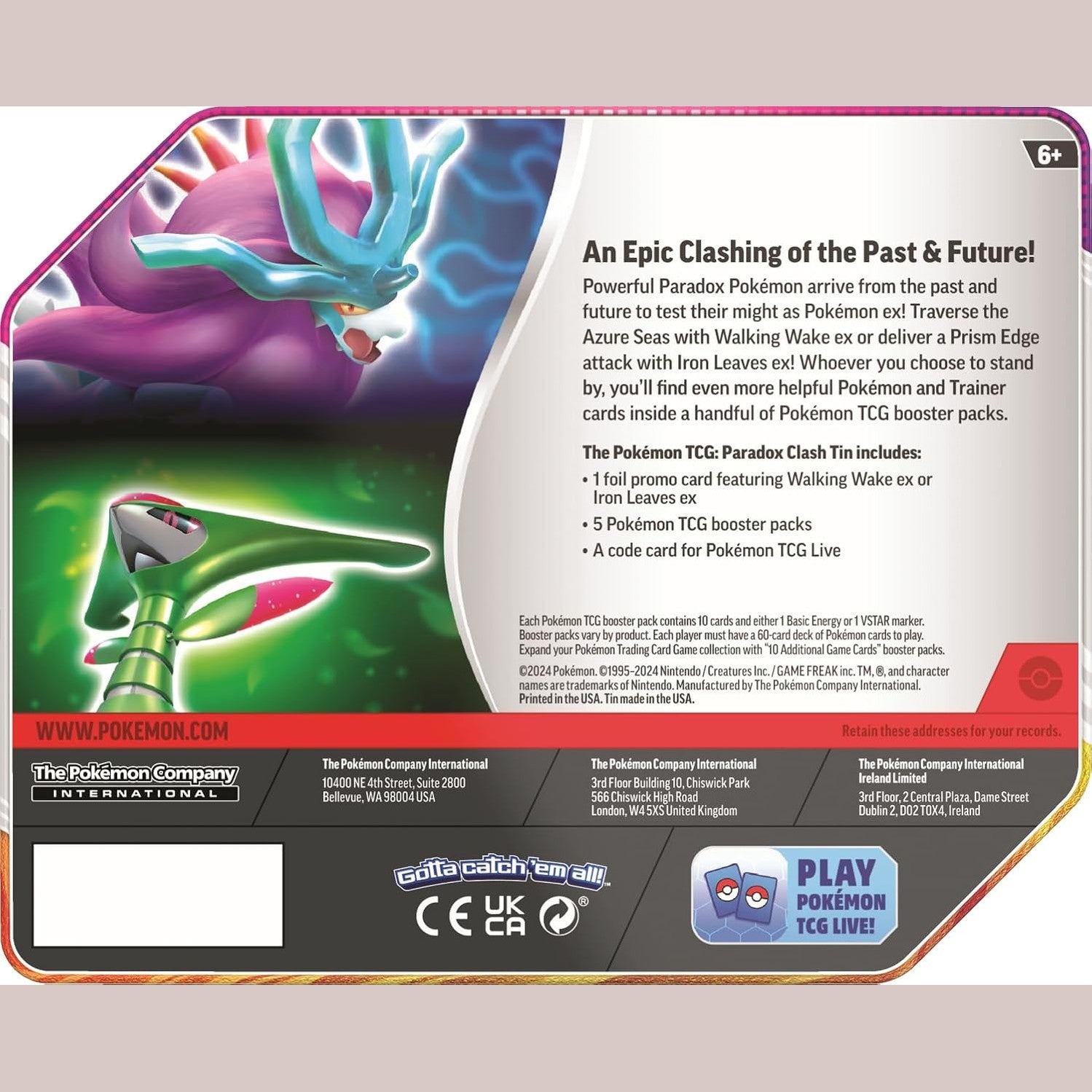 Pokemon TCG Paradox Clash Tin by The Pokémon Company