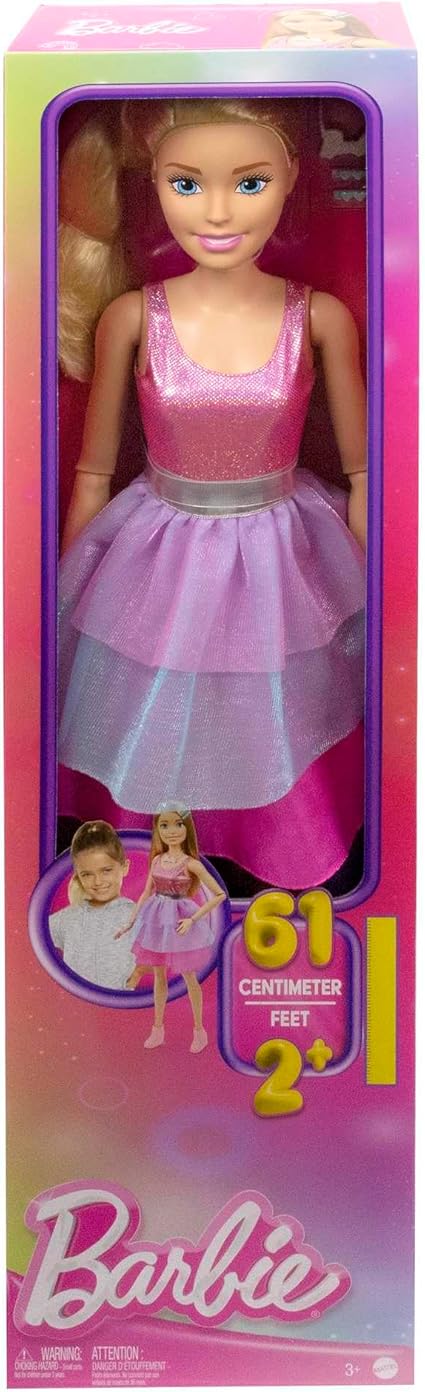 Large Barbie Doll with Blond Hair, 28 Inches Tall