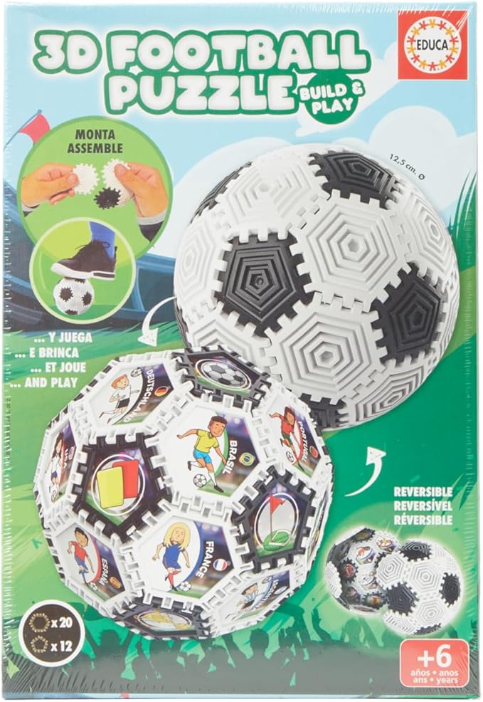 Educa - 3D Puzzle Ball with 32 Pieces and with which You can Play