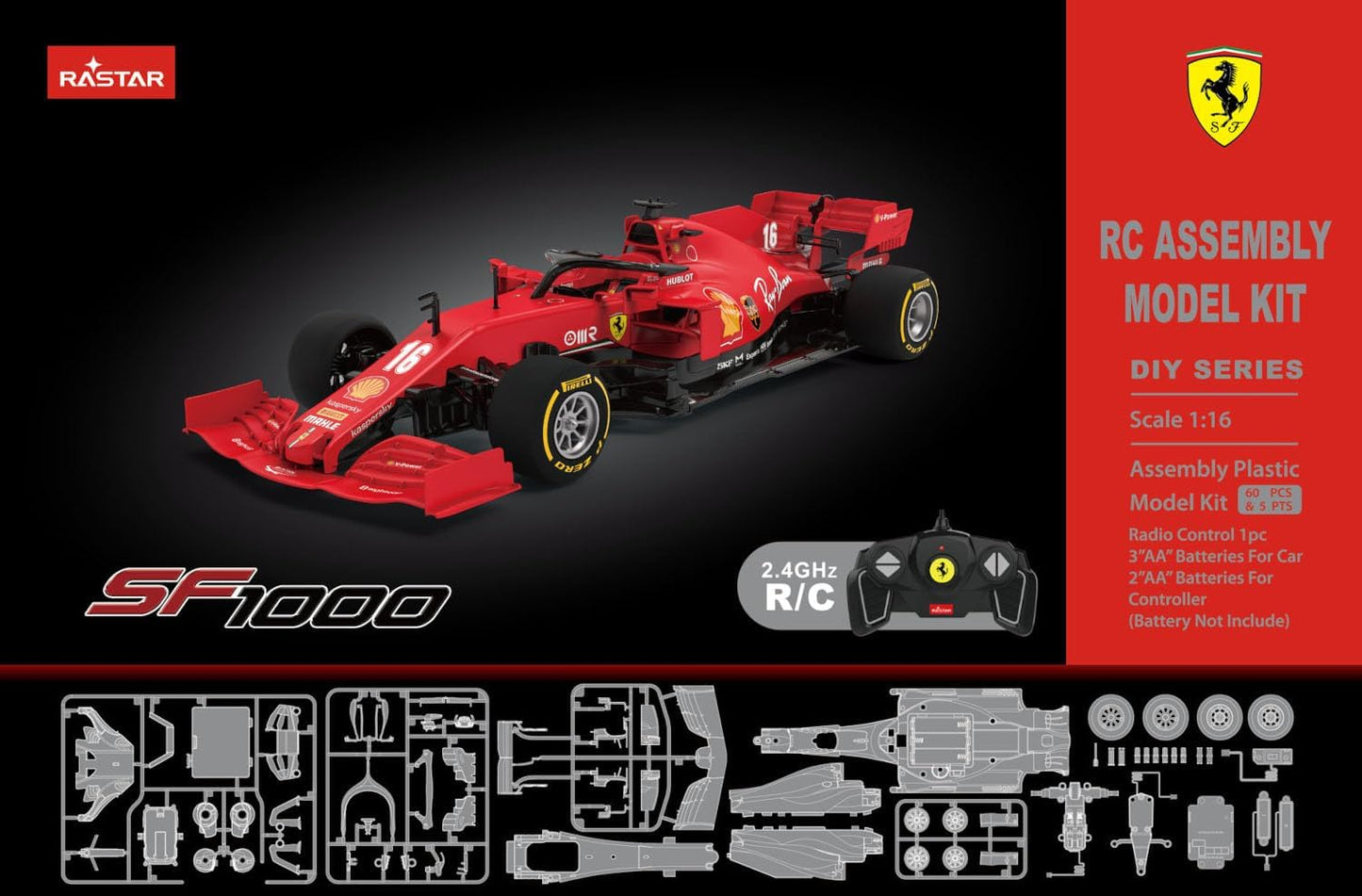 RASTAR ASSEMBLY MODEL KIT 1:16 F1 SF 1000