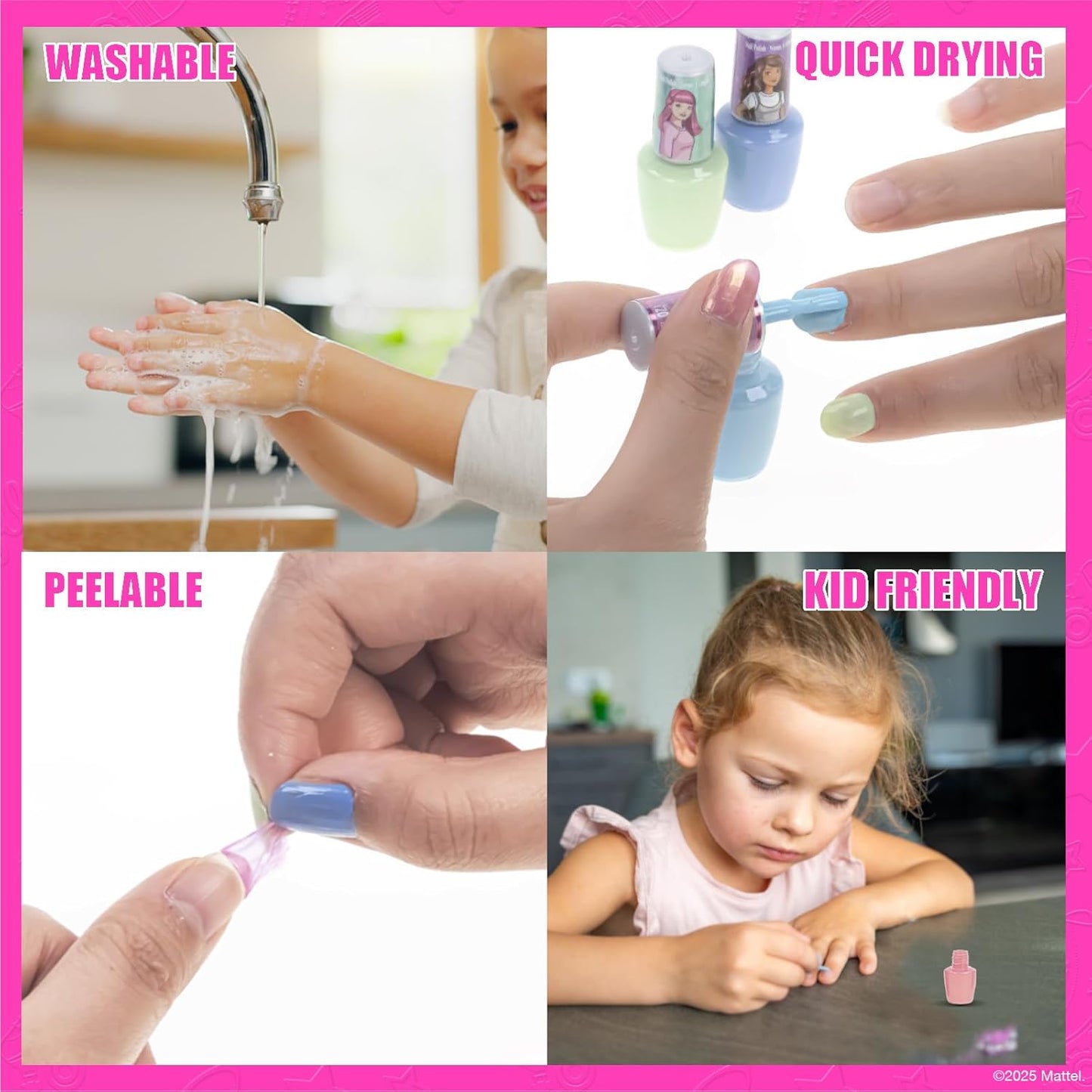 Townley Girl Barbie Peel-Off Nail Polish Set with Dryer by Townley Girl