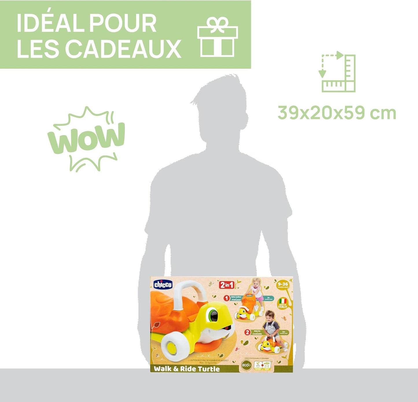 chicco ECO+ Toy Turtle Walk & Ride