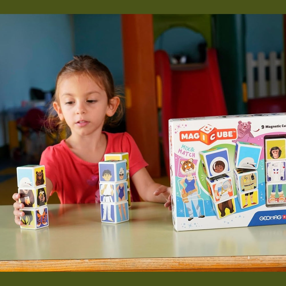 Geomagworld 9-Piece Magicube Mix & Match Building Set by Geomag