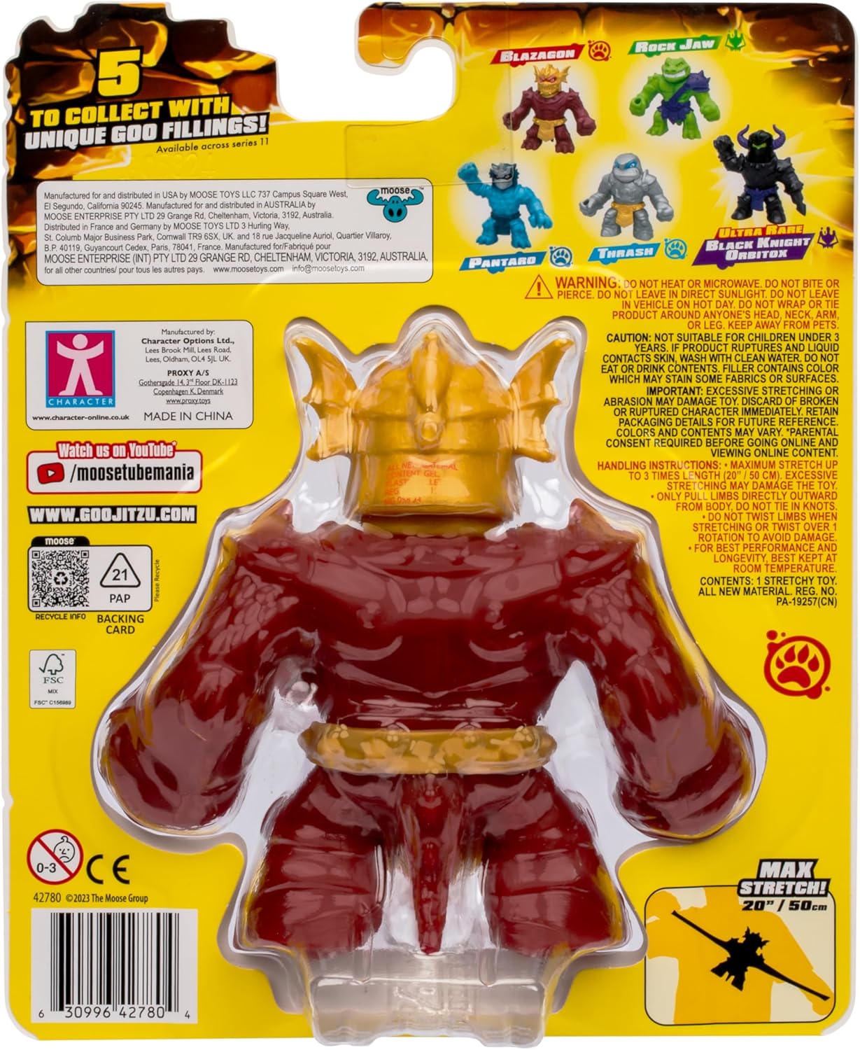 Heroes of Goo Jit Zu Stretch Strikers Hero Pack, Blazagon Stretchy Action Figure