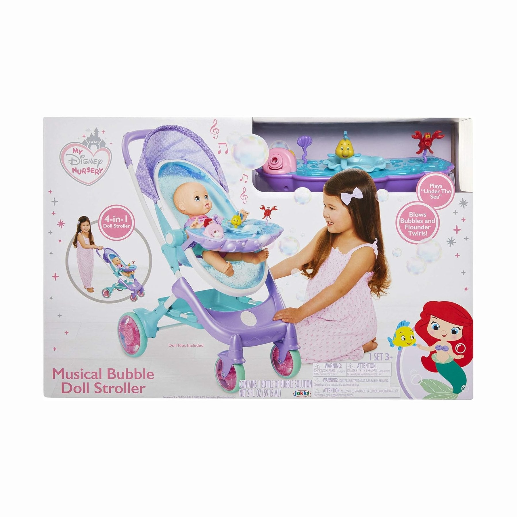 Disney Musical Bubble Stroller with Sounds by JAKKS Pacific