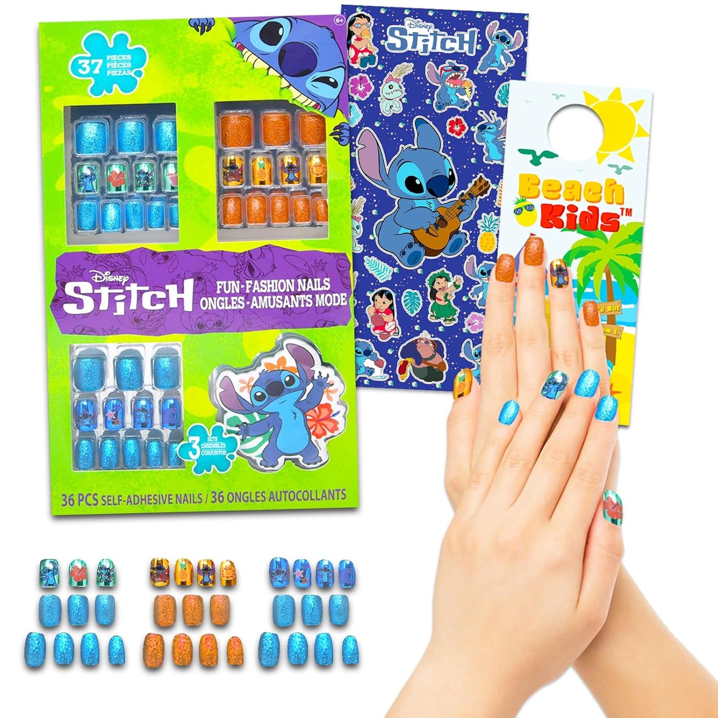 Townley Girl Disney Stitch Press-on Nails by Townley Girl