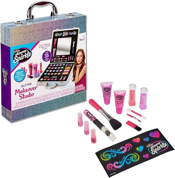 Cra-Z-Art Shimmering Glitter Makeover Studio Kids Makeup Set by Cra-Z-Art