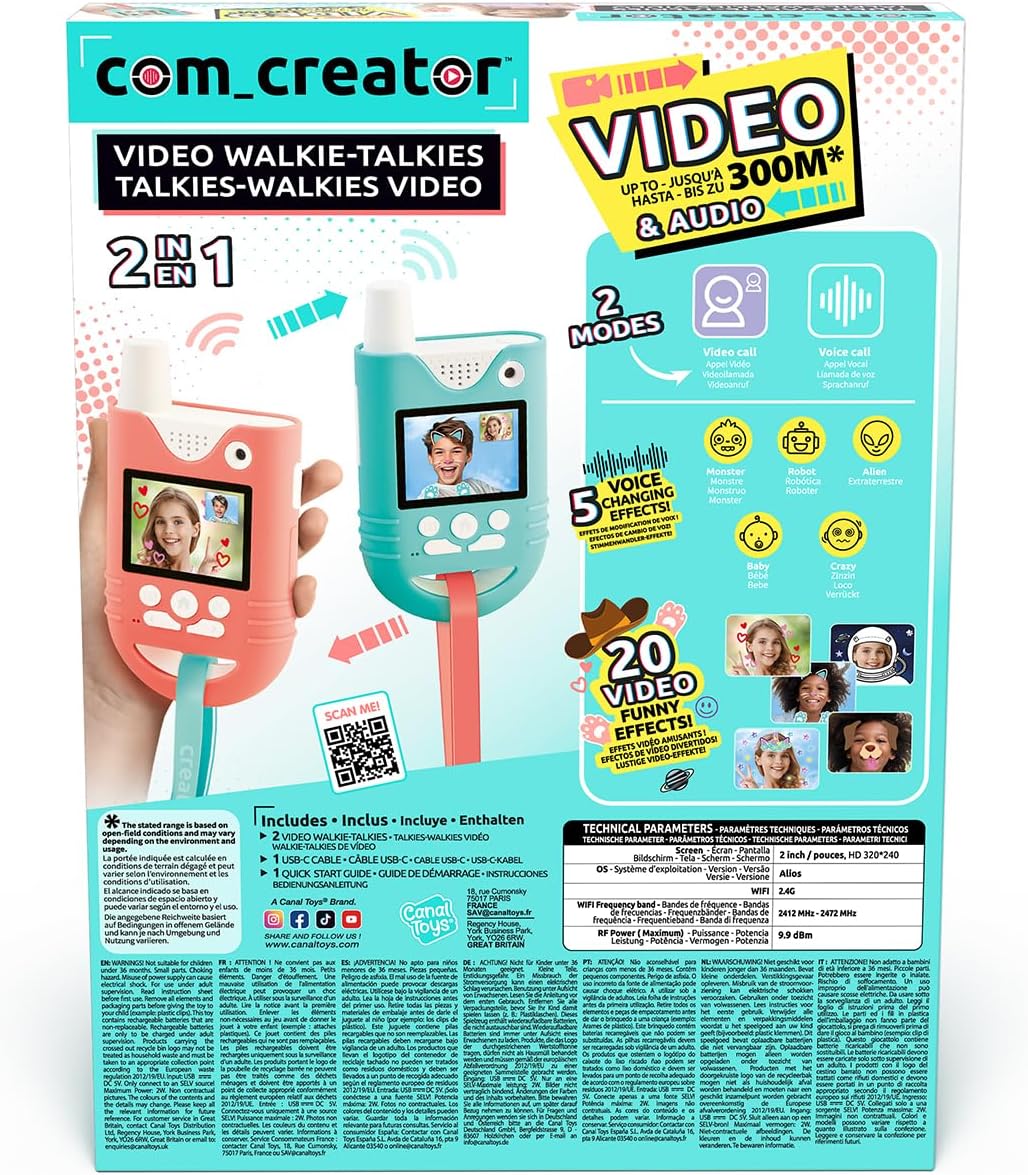 Canal Toys - 2-in-1 Video Walkie-Talkie