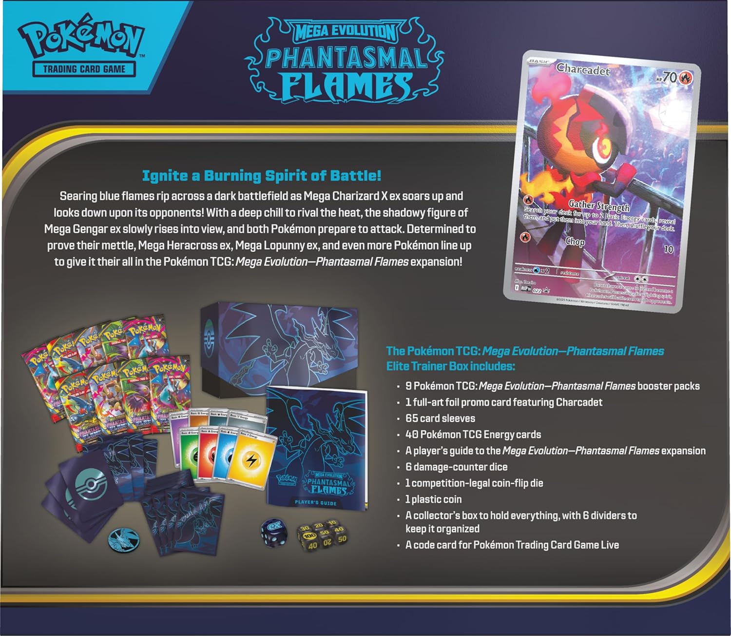 Pokémon TCG Mega Evolution Phantasmal Flames ETB by The Pokémon Company