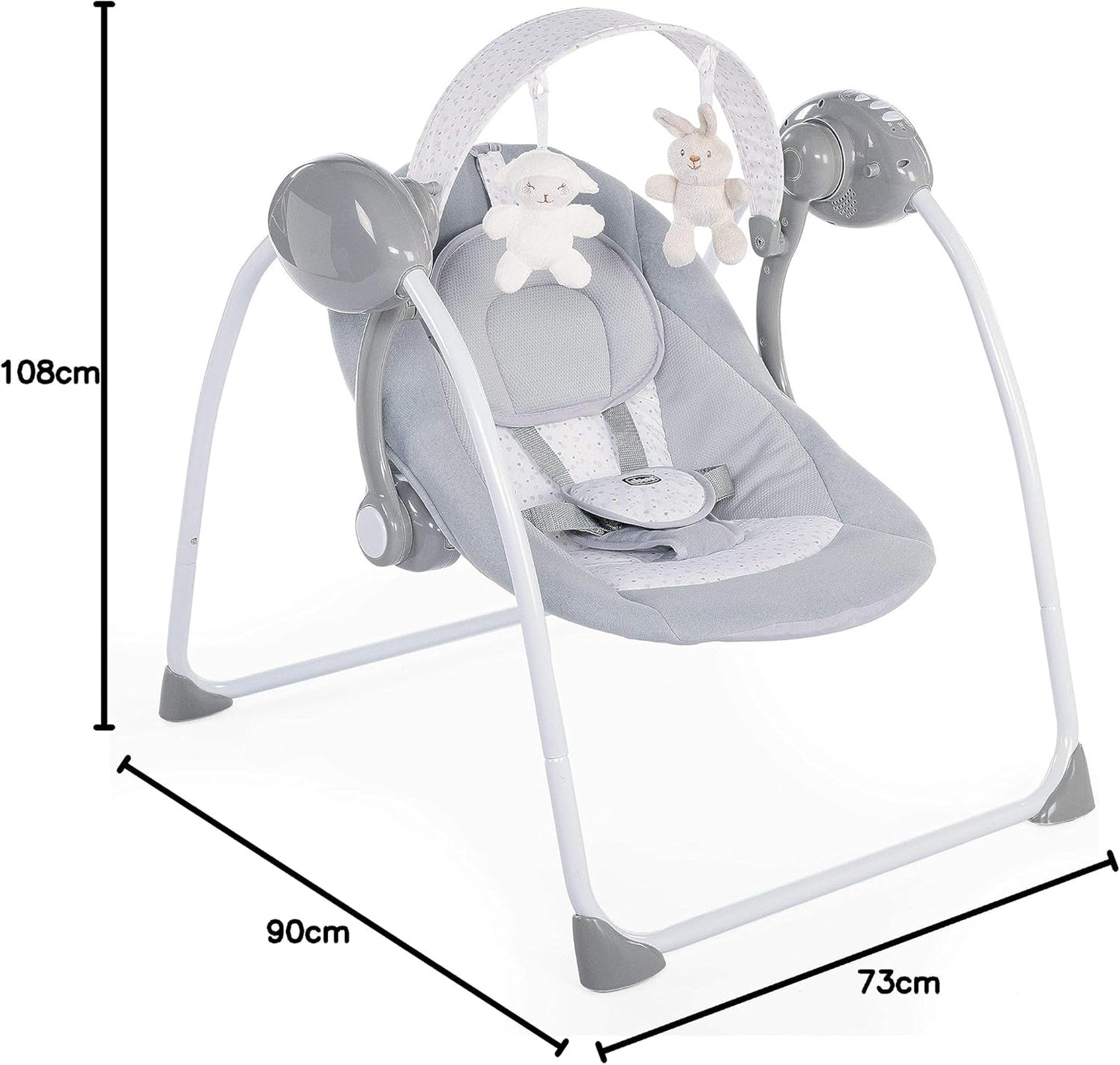 Chicco Relax & Play Swing for Babies, Cool Grey