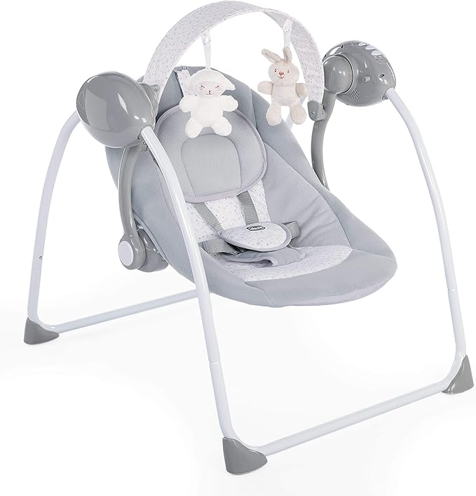 Chicco Relax & Play Swing for Babies, Cool Grey