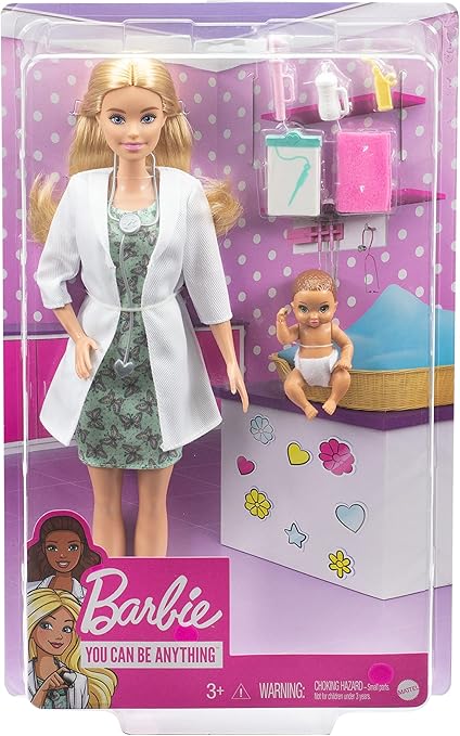 Barbie Baby Doctor Playset with Blonde Barbie Doll