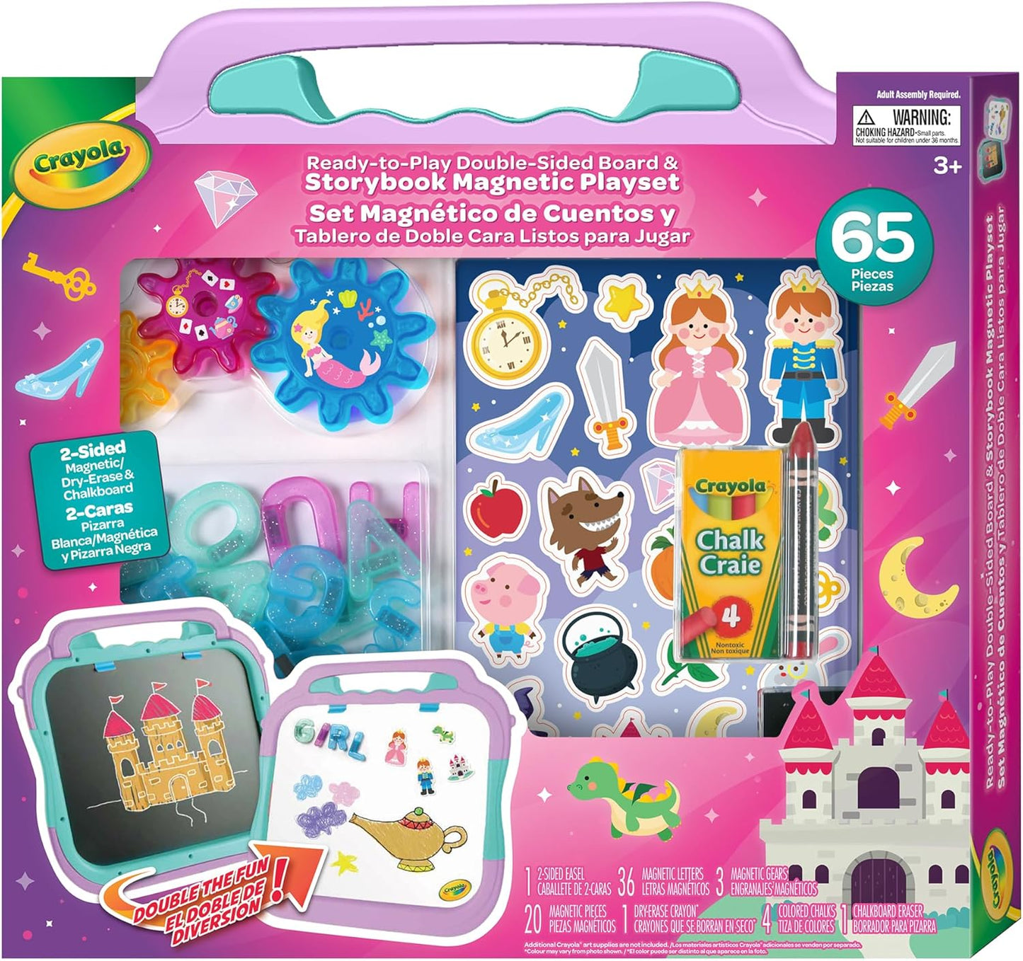 READY TO PLAY DOUBLE SIDED BOARD & STORYBOOK MAGNETIC PLAYSET