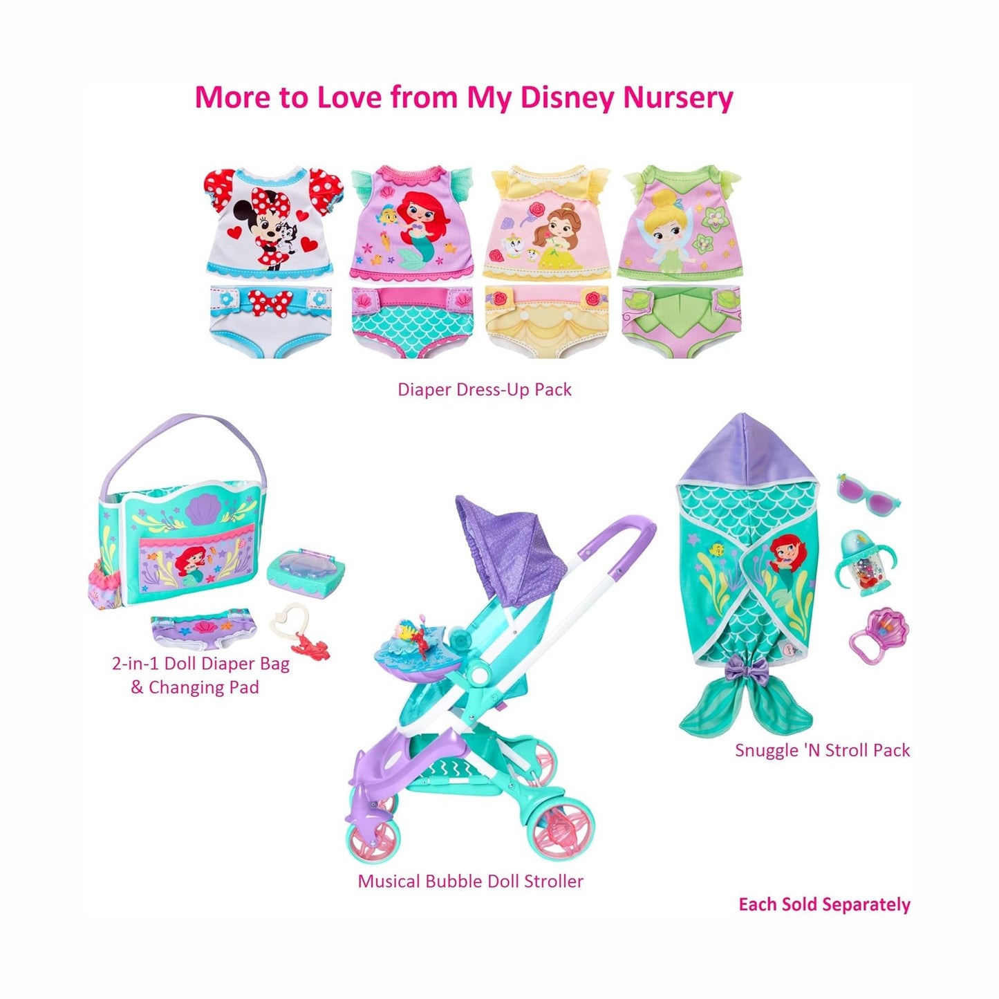 Disney Musical Bubble Stroller with Sounds by JAKKS Pacific