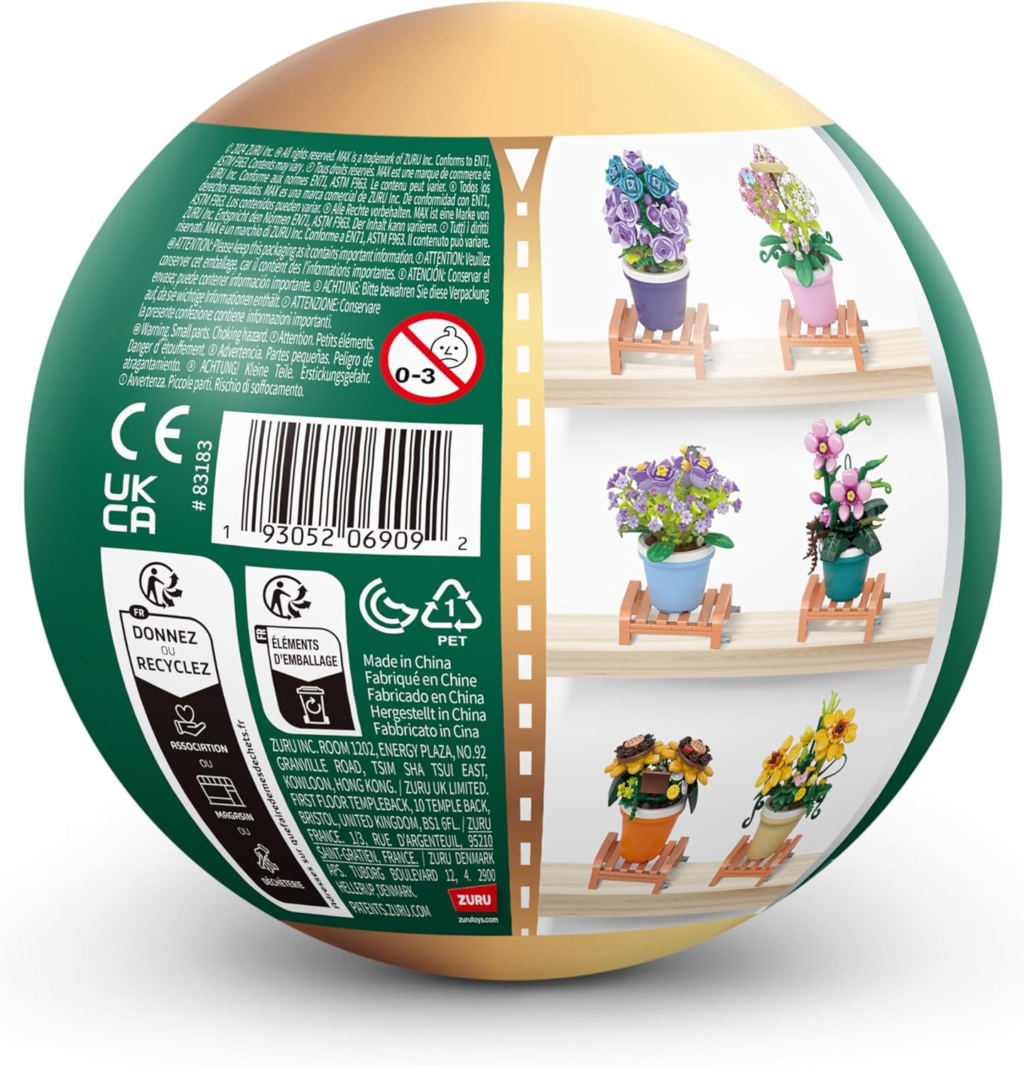 MAX Premium Garden Pot Plants Building Bricks Collection